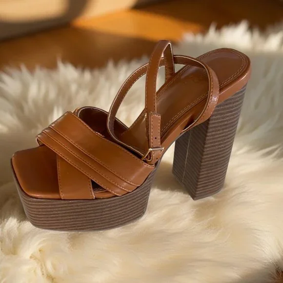 ASOS Brown Platform Sandals - Picture 2 of 5